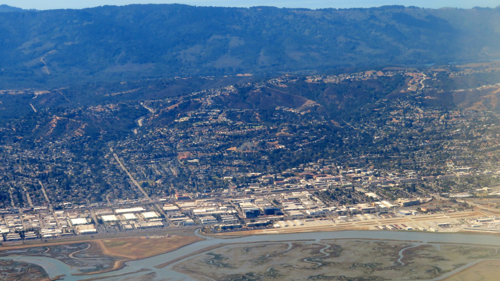 San Carlos from the east, the hills behind the town